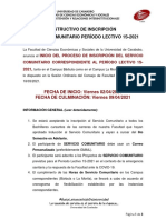 Instructivo Inscripción SERVICIO COMUNITARIO DEFINITIVO 1S2021