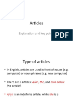 Articles: Explanation and Key Points