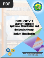 Quarter 4-Module 1 Systems of Classification and The Species Concept Basis of Classification