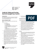 Guide For Taking and Scoring The ECCE Sample Test, Form B