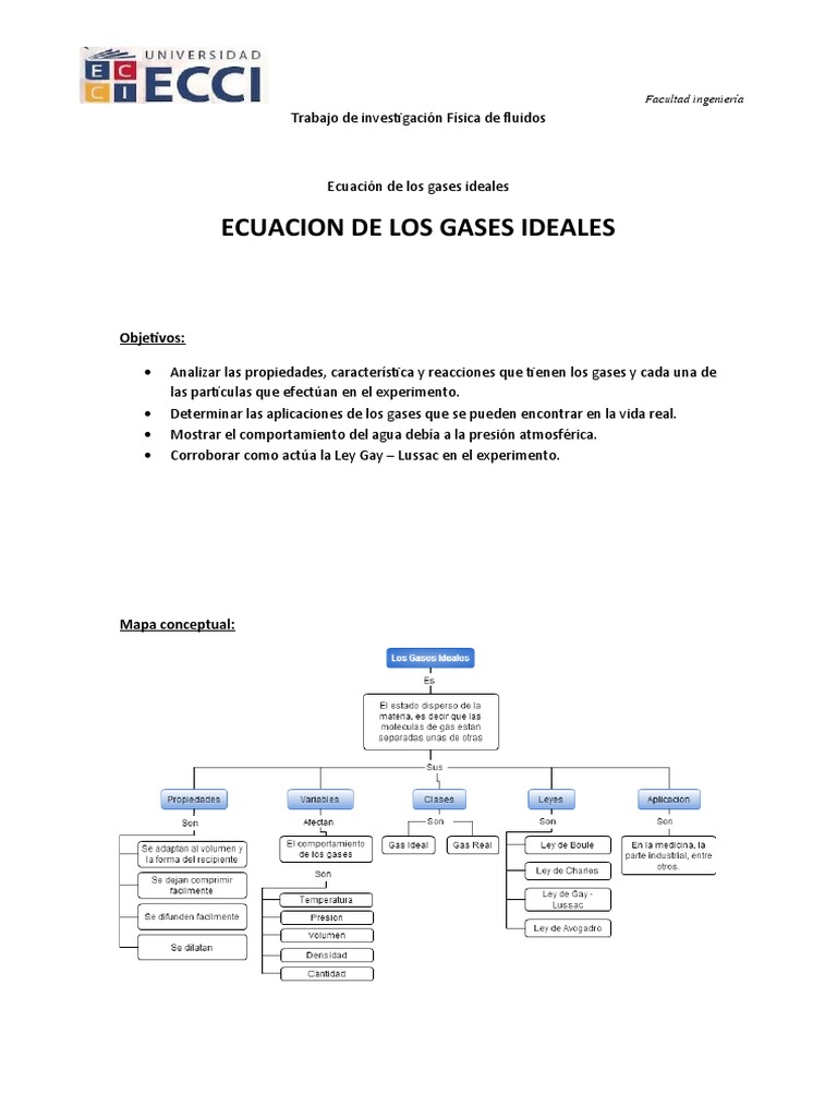 Ecuacion de Los Gases Ideales | PDF | Gases | Mole (Unidad)