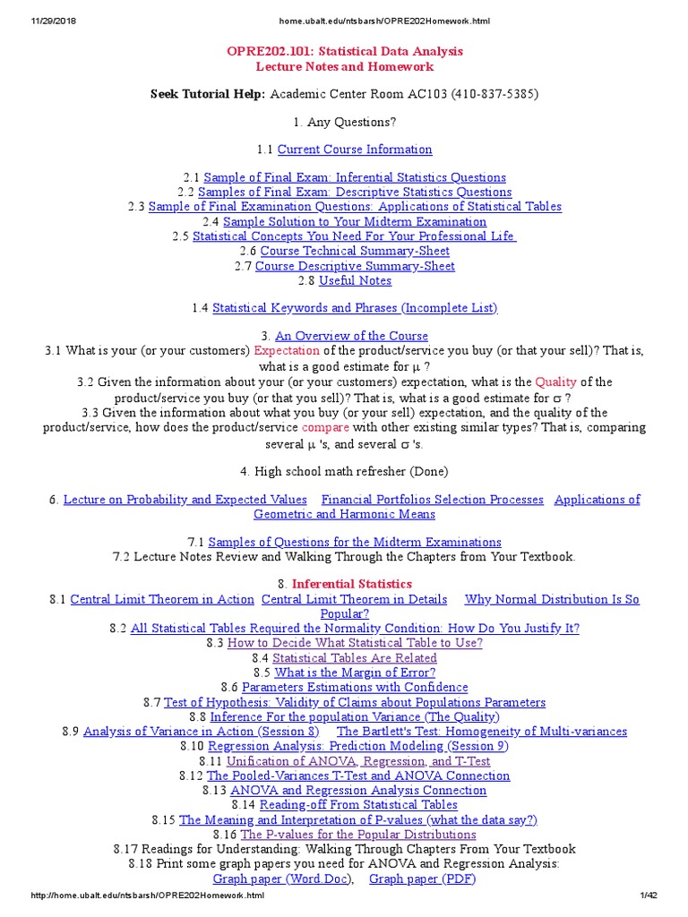Statistical Data Analysis Univ of Baltimore | PDF | Level Of ...