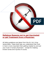 Religious Reasons Not To Get Vaccinated