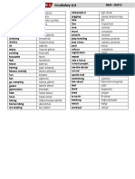 Grade 05 - Meb - Unit 08 Vocabulary List