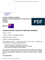 # Lecturer in Business Analytics (Monash University Department of Econometrics and Business Statistics)