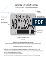 Georgia License Plate Guidelines Summary