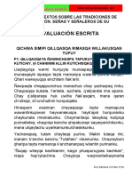 TEXTO SOBRE TRADICIÓN DE LA REGIÓN_EVAL. ESCRITA_QUECHUA BASICO