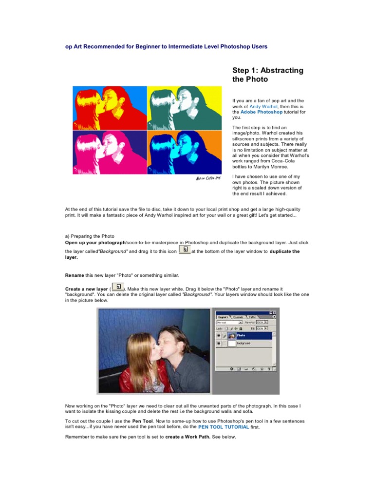 Pop Art Recommended For Beginner To Intermediate Level Photoshop Users Adobe Photoshop Computing And Information Technology