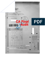 CA Final Audit Answersheet