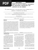 a vermigompostagem do lodo de lagoas de tratamento de elfuentes industrias consorciada co lixo urbano