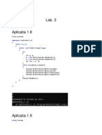 Dochita Lucian: Using Namespace Class Static Void String Try Int Int Int Int Catch