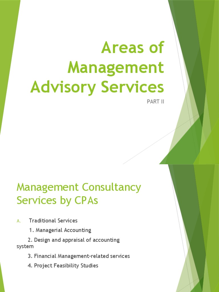 Overview of Management Advisory Services | PDF | Consultant | Decision ...