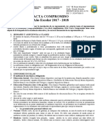 Acta Compromiso Inicial, Preescolar y Primaria