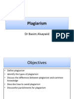 Plagiarism: DR Basim Alsaywid