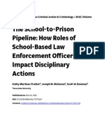 The School-to-Prison Pipeline: How Roles of School-Based Law Enforcement O Cers May Impact Disciplinary Actions