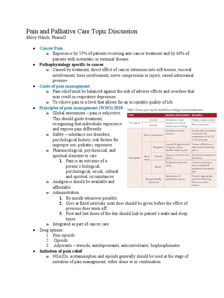 Cancer Pain Management Strategies | PDF | Analgesic | Palliative Care