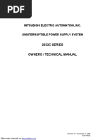 2033C SERIES Owners / Technical Manual: Mitsubishi Electric Automation, Inc. Uninterruptible Power Supply System