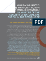 An Analysis of The Security of Natural Gas Supply in The Republic of Croatia