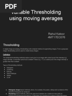 Variable Thresholding Using Moving Averages