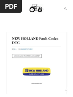 NEW HOLLAND Fault Codes DTC: BY ON