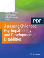 Assessing Childhood Psychopathology and Developmental Disabiliti 2009
