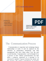 Process of Communication: Submitted To: Anurag Singh Assistant Professor Assam University