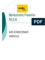 Mantenimiento Preventivo HISPACOLD PB, I5, I6