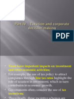 Part IV Taxation and Corporate Decision Making