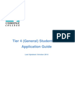 Tier 4 (General) Student Visa Application Guide: Last Updated: October 2014