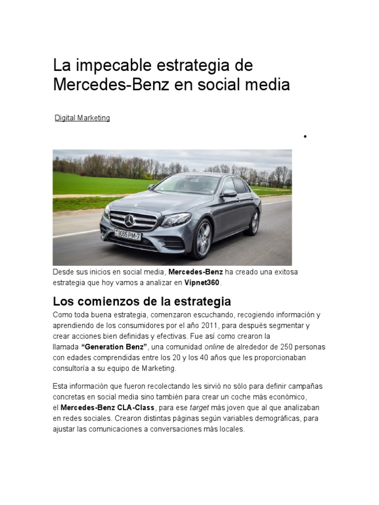 Rápido para ver Matemático ZLa Impecable Estrategia de Mercedes | PDF | Mercedes Benz | Daimler Ag