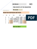 Newton Raphson Method:: Find Roots of The Equation