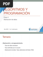 Algoritmos y programación - Abstracción de datos
