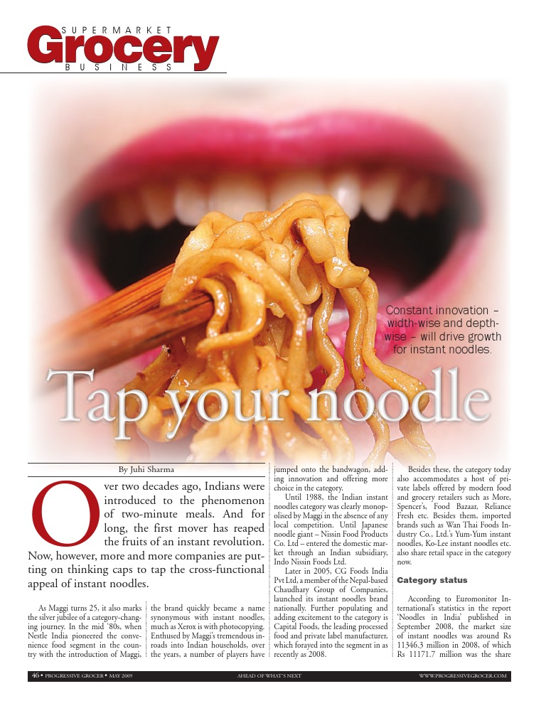 Growth of Instant Noodles in India | PDF | Grocery Store | Retail