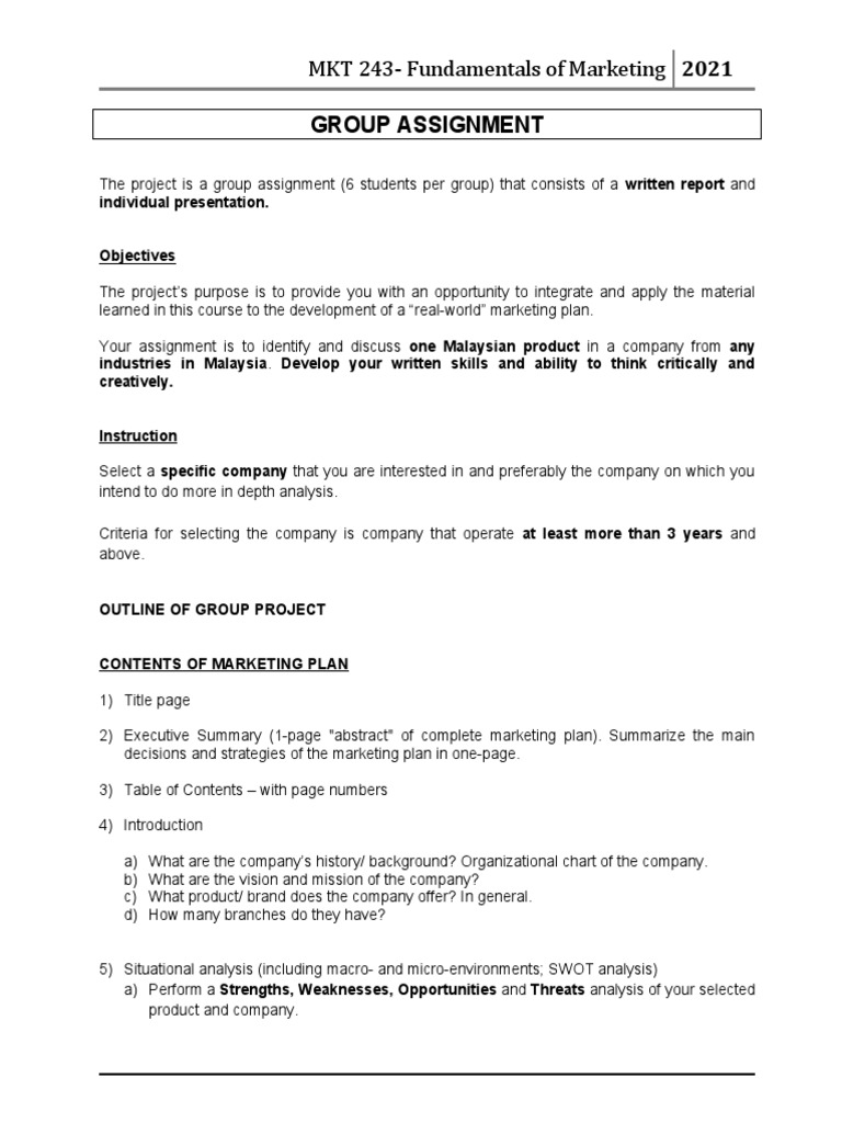 Group Assignment Mkt243 Nov 2020 | PDF | Marketing | Retail