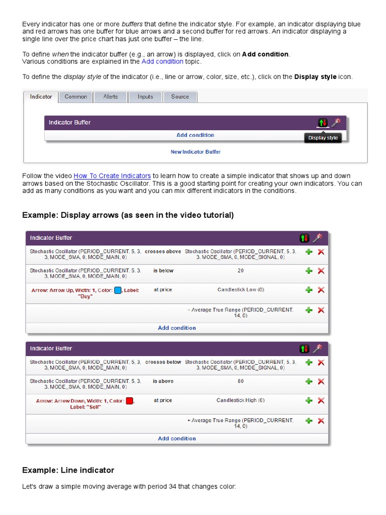 Add Condition: Example: Display Arrows (As Seen in The Video Tutorial ...