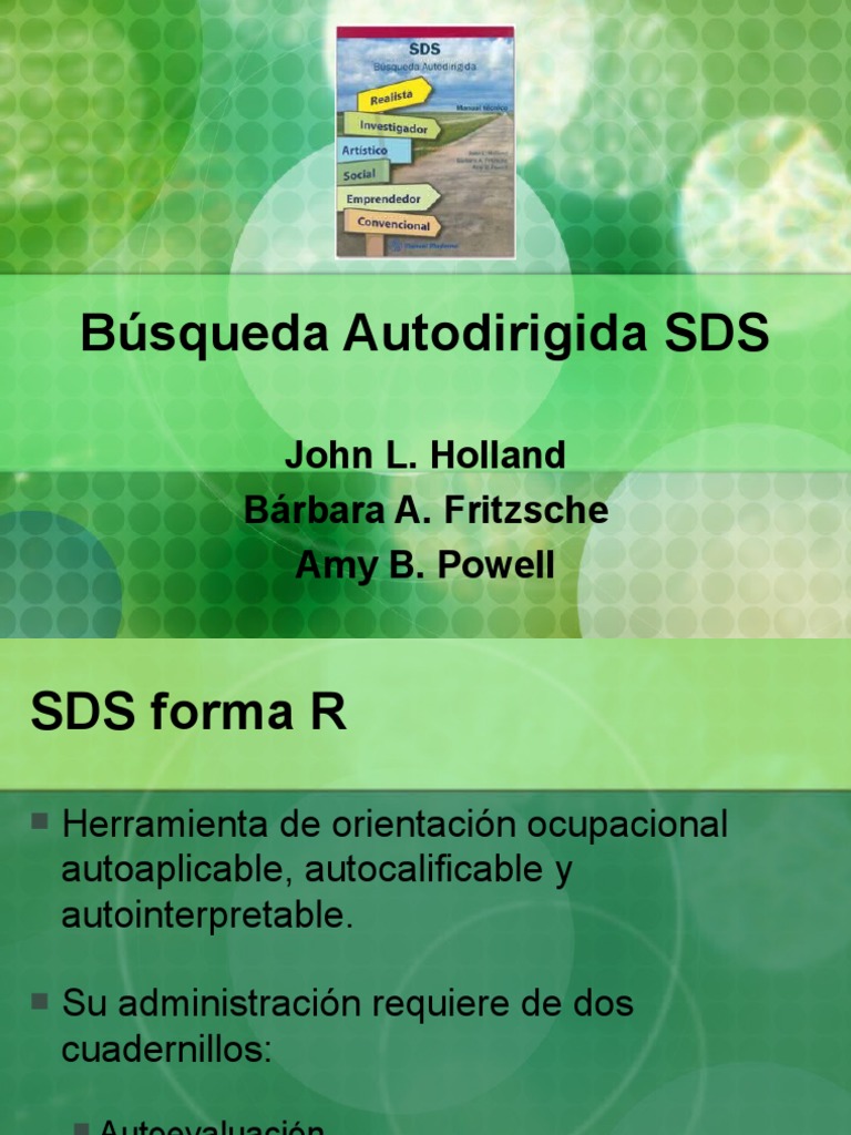 Holland Busqueda Autodirigida SDS PDF