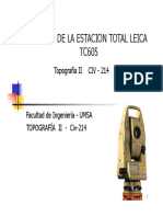 Esatcion Total Leica TC605L PDF