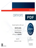 Certificate: Dassault Systèmes Confers Upon The Certiication For