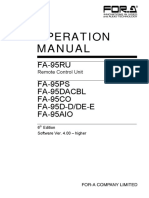 Operation Manual: FA-95RU FA-95PS Fa-95Dacbl FA-95CO FA-95D-D/DE-E FA-95AIO