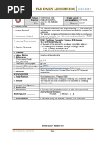 Tle Daily Lesson Log: A. Content Standard