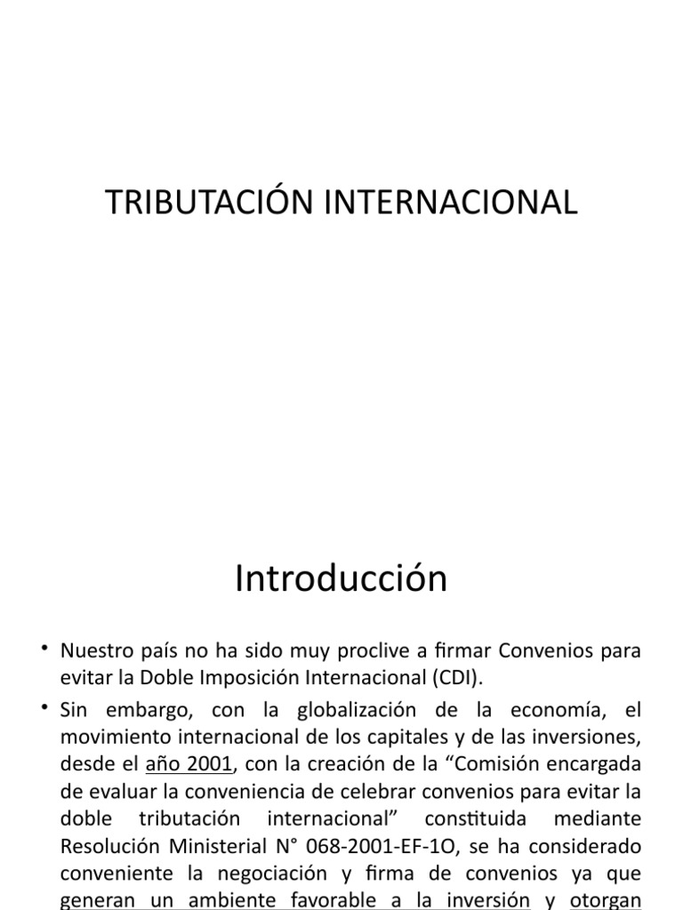Sesion 15 Tributación Internacional Pdf Doble Imposición