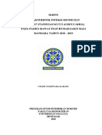 Karakteristik Infeksi Methicilin Resistant Staphylococcus Aureus (Mrsa) Pada Pasien Rawat Inap Rumah Sakit Bali Mandara Tahun 2018 - 2019