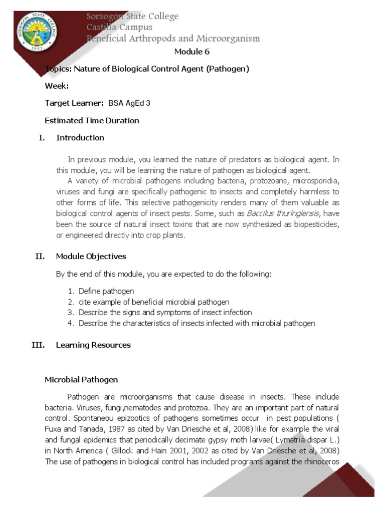 Understanding Pathogens in Biological Control | PDF | Pathogen ...