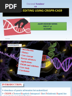 Genome Editing Using Crispr-Cas9: Doctoral Seminar