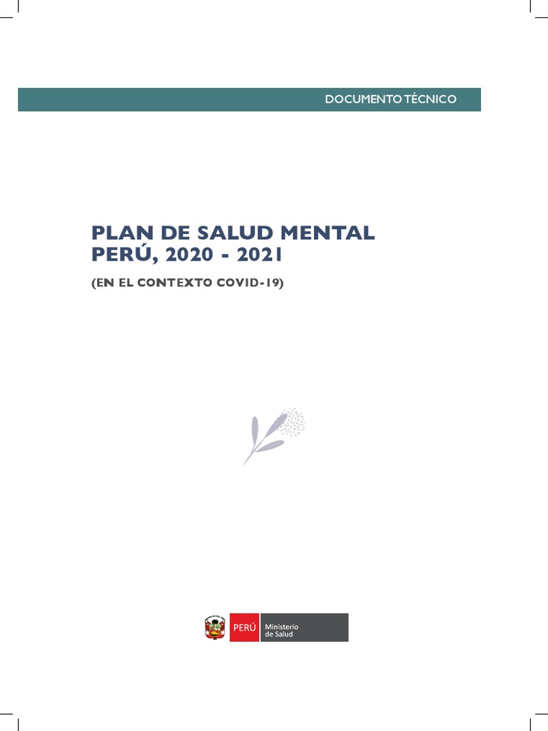 Plan de Salud Mental | PDF | Trastorno mental | La violencia contra las ...