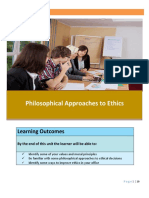 Philosophical Approaches to Ethics Unit
