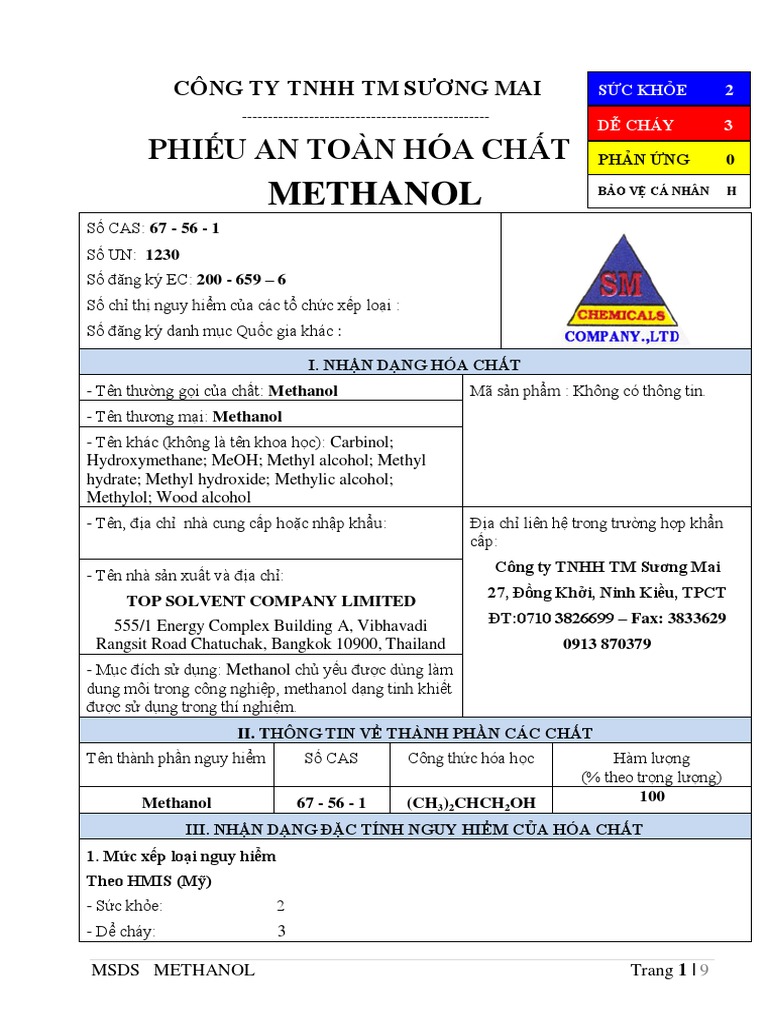 Methanol 1 | PDF