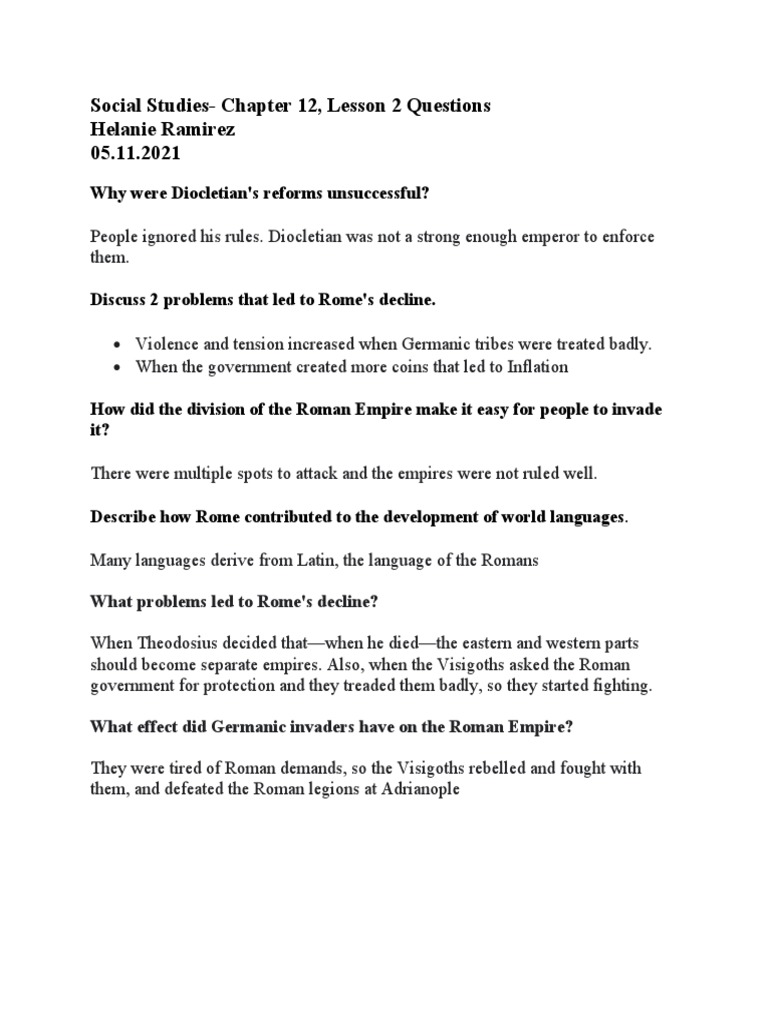 Visigoths' Rebellion and Rome's Decline | PDF | History