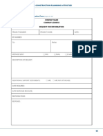 Pre-Construction Planning Activities: Figure 4.5: Request For Information Form