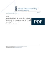 Social Class, Social Status and Stratification: Revisiting Familiar Concepts in Sociolinguistics